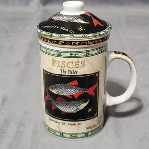 Zodiac Mug Pisces With Infuser And Lid